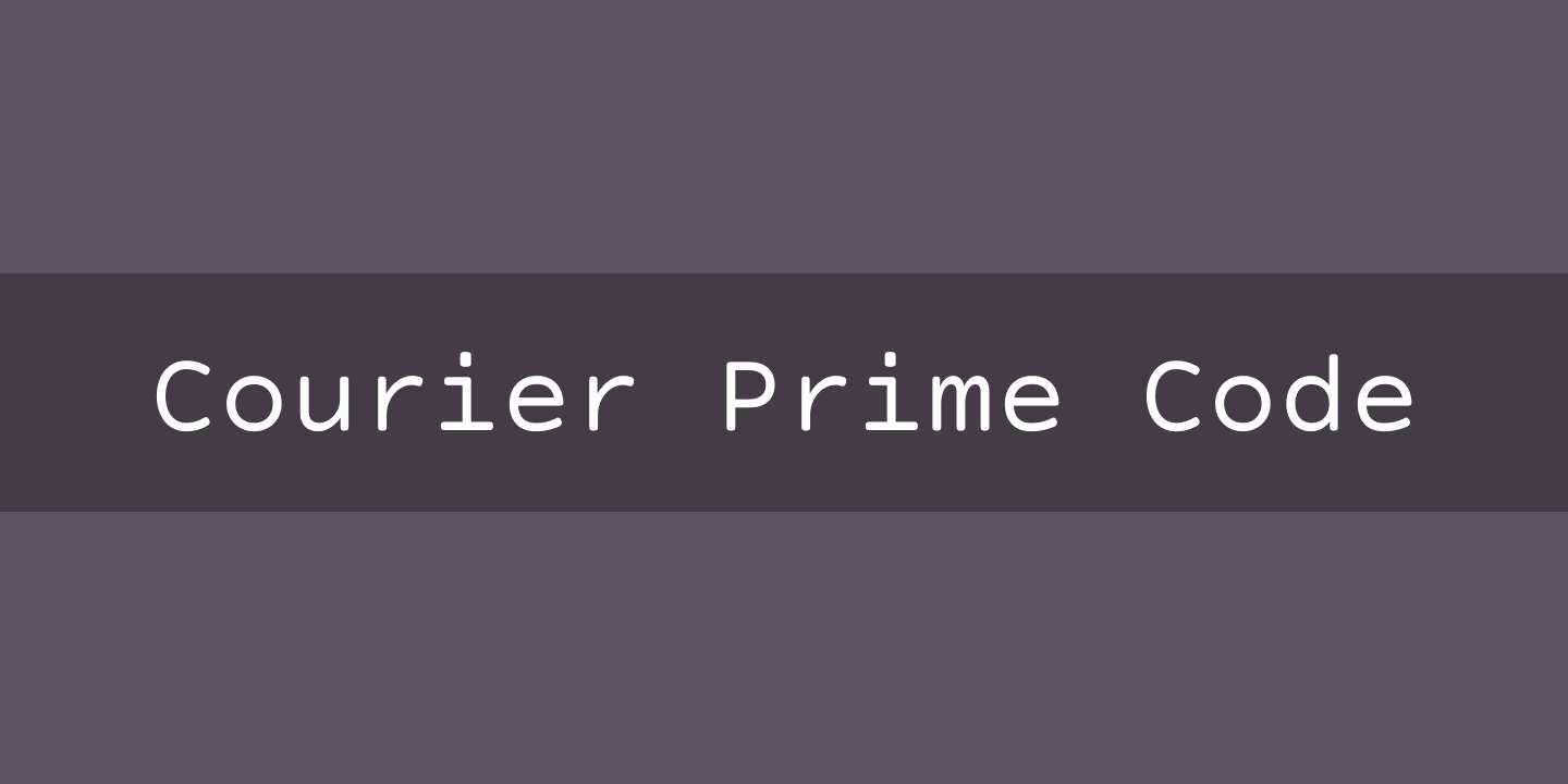 Font Courier Prime Code